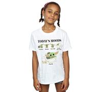 Star Wars Girls The Mandalorian The Child Moods T-Shirt White 5-6 Years