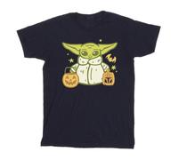 Star Wars Girl's Trick Or Treat Cotton T-Shirt in Navy | Size: 5-6 Years Star Wars Navy 5-6 Years
