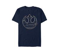 Star Wars - Gold Rebel Logo Navy - T-Shirt - blue - S - 100% Cotton S