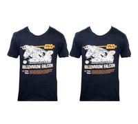 Star Wars Great Value Gift Bundle - Millenium Falcon T-Shirt - Unisex Adult Medium - Pack of 2