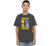 Star Wars Greatest Kid C3PO R2D2 Unisex Kids T Shirt, Charcoal, 9-10 Years