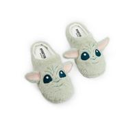 Star Wars Grogu Unisex Adults Green Mule Slippers | 3D Ears Fluffy Home Wear for Movie Fans | Cosy Loungewear | Character Footwear for Relaxing Evenings Merch - 7-8 UK