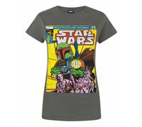 Star Wars Boba Fett Comic Women's T-Shirt Charcoal