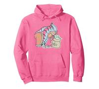 Star Wars Grogu and Ahsoka Tano Force Connection Pullover Hoodie, Adult Unisex, Bright Pink, Medium