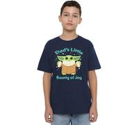 Star Wars Grogu Bounty of Joy Boys T Shirt, Navy, 5-6