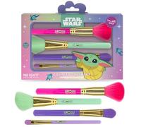 Star Wars Grogu Cosmetic Brush Set | Officially Licensed | 4 Piece | Powder Blush Foundation Eyeshadow Brushes | Mad Beauty