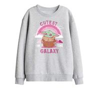 Star Wars Grogu Cutest In The Galaxy Kids Sweatshirt, Athletic Heather, 9-11