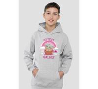 Star Wars Grogu Cutest In The Galaxy Youth Kids Pull-Over Hoodie, Athletic Heather Disney Grey 5-6 Years