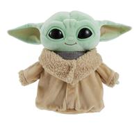 Star Wars Grogu Plush with Beskar Armor, Soft Doll Inspired by Star Wars Mandalorian Book of Boba Fett, Travel Toys and Gifts for Kids