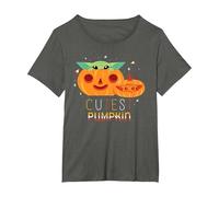Star Wars Grogu The Cutest Pumpkin T-Shirt, Women's Plus, Asphalt Grey, 1X