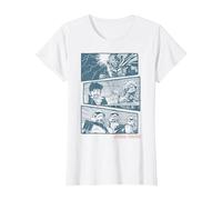 Star Wars Group Shot Anime Panels T-Shirt, Women, White, X-Large