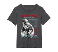 Star Wars Han Solo Chewie Wanted T-Shirt, Women's Plus, Dark Heather Grey, 4X