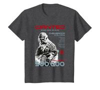Star Wars Han Solo Chewie Wanted T-Shirt, Youth, Dark Heather Grey, 3T