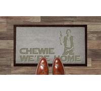 Star Wars Han Solo Chewie We're Home Novelty Funny Humour nylon Grey Cream Brown Door Mat (Light Brown)