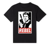Star Wars Han Solo Rebel T-Shirt - Black | Size: Large Star Wars Black L