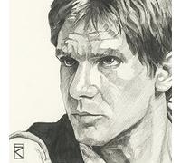 Star Wars "Han Solo Sketch Canvas Print, Cotton, Multi-Colour, 1.80 x 30.00 x 30.00 cm