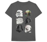 Helmet Profiles T Shirt Star Wars Grey S