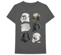 Helmet Profiles T Shirt Star Wars Grey XL