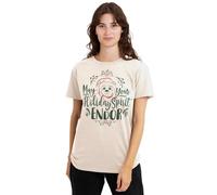 Star Wars Holiday Spirit Endor Christmas Ewok Ladies T Shirt, Natural, XX-Large