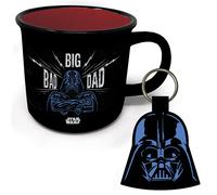 Pyramid International GP85922 Star Wars Darth Vader Ceramic Mug and Woven Keyring Set in Presentation Gift Box, I Am Your Father Design 11oz Capacity, Black/White/Blue