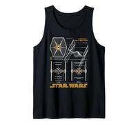 Star Wars Imperial TIE Fighter Schematic Blueprint Tank Top