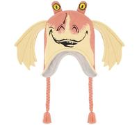 Star Wars Jar Jar Binks Beanie Hat, Peruvian Winter Knit Cap with 3D Gungan Ears and Tassels, Multi, One Size, Multi, One size