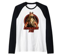 Star Wars Jar Jar Binks Exsqueeze Me Z1 Raglan Baseball Tee