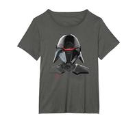 Star Wars Jedi Fallen Order Inquisitor Bust T-Shirt, Women's Plus, Asphalt Grey, 4X