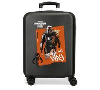 Star Wars Joumma Mandalorian and Grogu Black Cabin Suitcase 38x55x20 cm Rigid ABS Side Combination Lock 35L 2.5kg 4 Double Wheels Hand Luggage