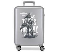 Star Wars Joumma The Mandalorian & Grogu Cabin Suitcase Silver 38 x 55 x 20 cm Hard ABS Combination Lock Side 35L 2.5 kg 4 Double Wheels Hand Luggage