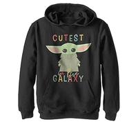 STAR WARS Kids' Cutest Little Child Hooded Sweatshirt, Black, S