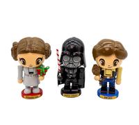 STAR WARS Kurt Adler 5" Han Solo, Princess Leia, & Darth Vader Little Legends Nutcracker 3-Piece Set