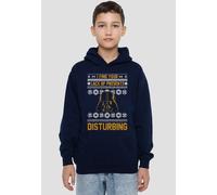 Star Wars Lack Of Christmas Presents Fair Isle Youth Kids Pull-Over Hoodie, Navy Disney Navy 9-11 Years