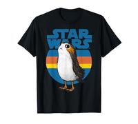 Star Wars Last Jedi Porg Retro Stripes Logo Graphic T-Shirt T-Shirt