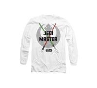 Disney Star Wars Lightsaber Jedi Master Dad Long Sleeve T Shirt, White, M