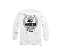 Disney Star Wars Lightsaber Jedi Master Dad Long Sleeve T Shirt, White, M