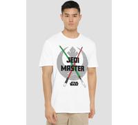 Disney Star Wars Lightsaber Jedi Master Dad Unisex T Shirt, White, XL