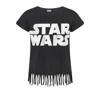 Star Wars Logo Black Girl's Fringe Top