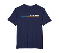 Star Wars Logo Rainbow Lightsaber T-Shirt, Men's Big and Tall, Navy Blue, 2X Tall