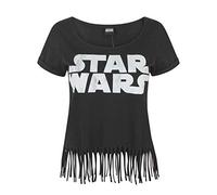 Star Wars Logo Women's Fringe Top Black