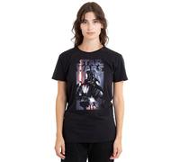 Star Wars Lord Darth Vader Portrait Poster Ladies T Shirt, Black, Small