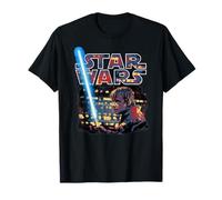 Star Wars Luke Skywalker Battle Scene Portrait Logo T-Shirt