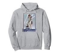 Star Wars Luke Skywalker Saber Pose Pullover Hoodie, Adult Unisex, Heather Grey, Medium