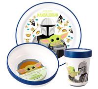 Star Wars Mandalorian 3pcs Reusable Bicolor Kids Dinner Tableware Set