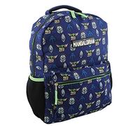 Star Wars Mandalorian Baby Yoda Boy's Girl's Adult 16 Inch School Backpack, Blue/Green, One Size, Star Wars Mandalorian Baby Yoda 16 Inch School Backpack