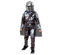 The Mandalorian Deluxe Child Costume Star Wars Fancy Dress Outfit with Mask Cape