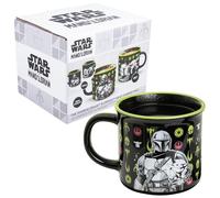 Paladone Star Wars The Mandalorian and Grogu Heat Change Mug, 350ml Ceramic, Heat-Reactive Symbols, Officially Licensed