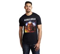 Star Wars Mandalorian Men's Warrior T-Shirt, Black, X-Large