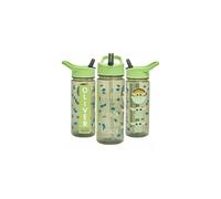 Star Wars Mandalorian Personalised Sticker Water Bottle Straw 500ml - Official Star Wars Merchandise by Polar Gear, Kids Reusable Non Spill BPA Free Tritan - Green