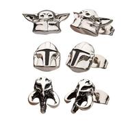 Star Wars Mandalorian Stud Earrings Set (3pcs)